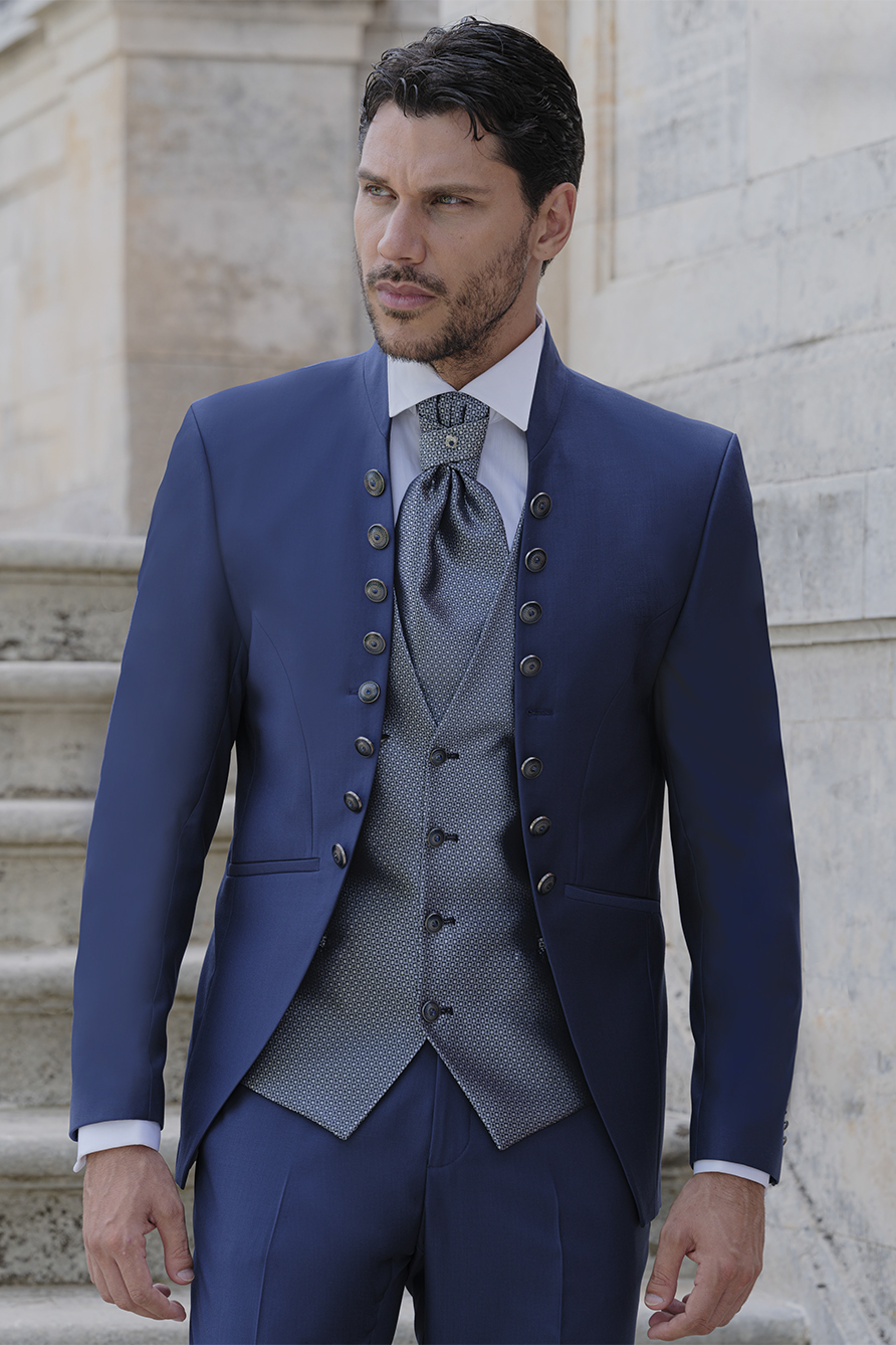 pigal-boutique-bergamo-atelier-abito-completo-vestito-blu-avio-gilet-matrimonio-cerimonia-italo-perez-nuove-collezioni