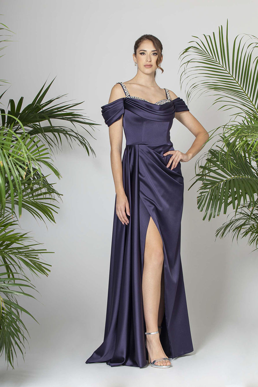 086-abito-vestito-lungo-cerimonia-matrimonio-elegante-invitata-testimone-mamma-sposa-sposo-blu-notte-navy-jeans-ciro-pigal-boutique-bergamo-atelier