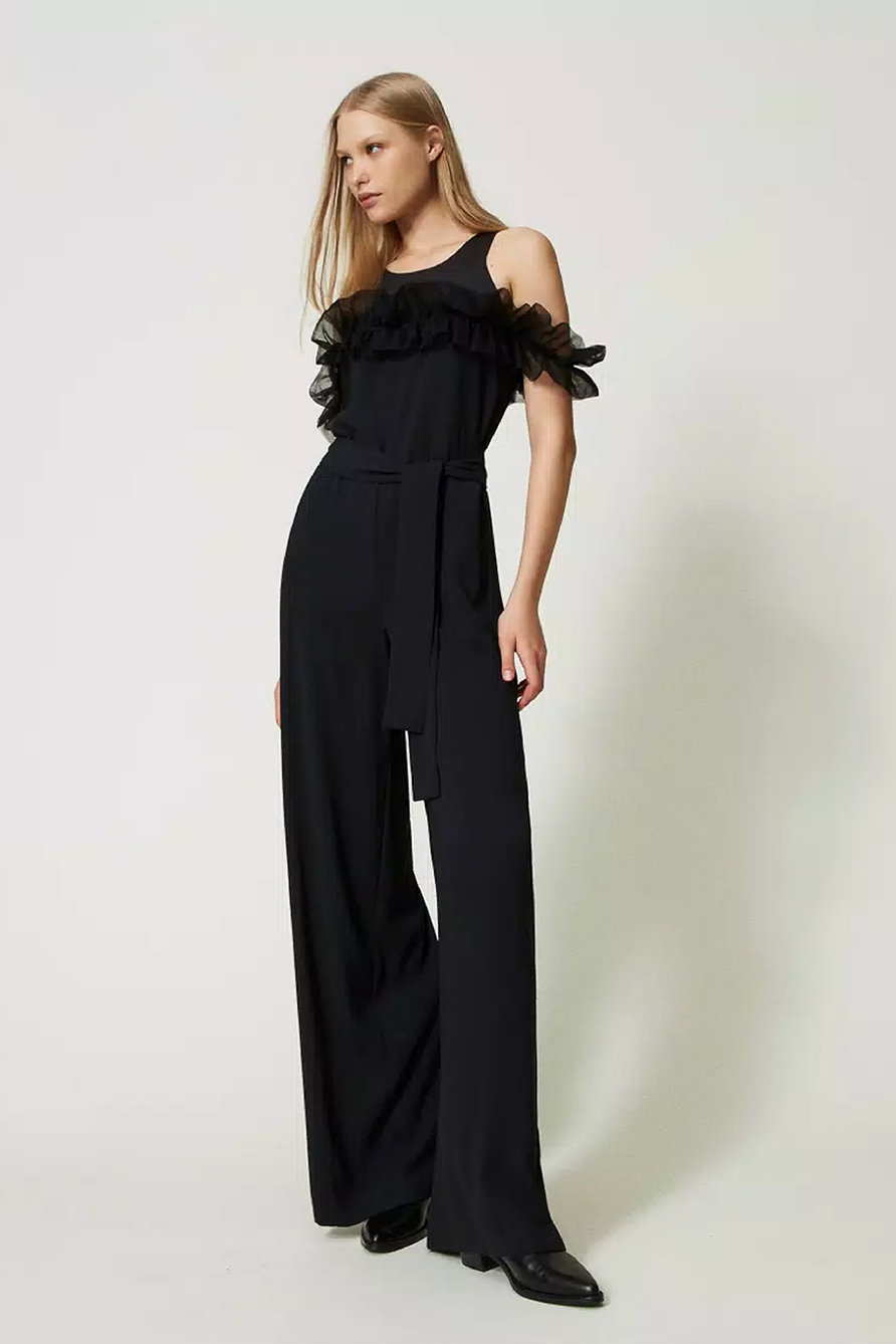 chic-donna-bergamo-twinset-actitude-nuove-collezioni-tuta-jumpsuit-nera-elegante-sera-laurea-ss24241AP2065-00006-02