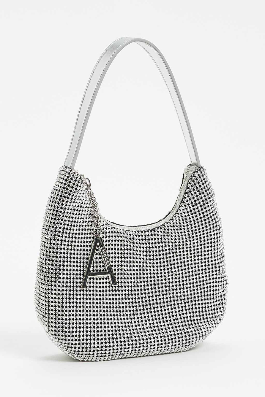 Twinset-Actitude-borsa-minicroissant-magliametallica-PE24-argento-strass-241AA7040-1