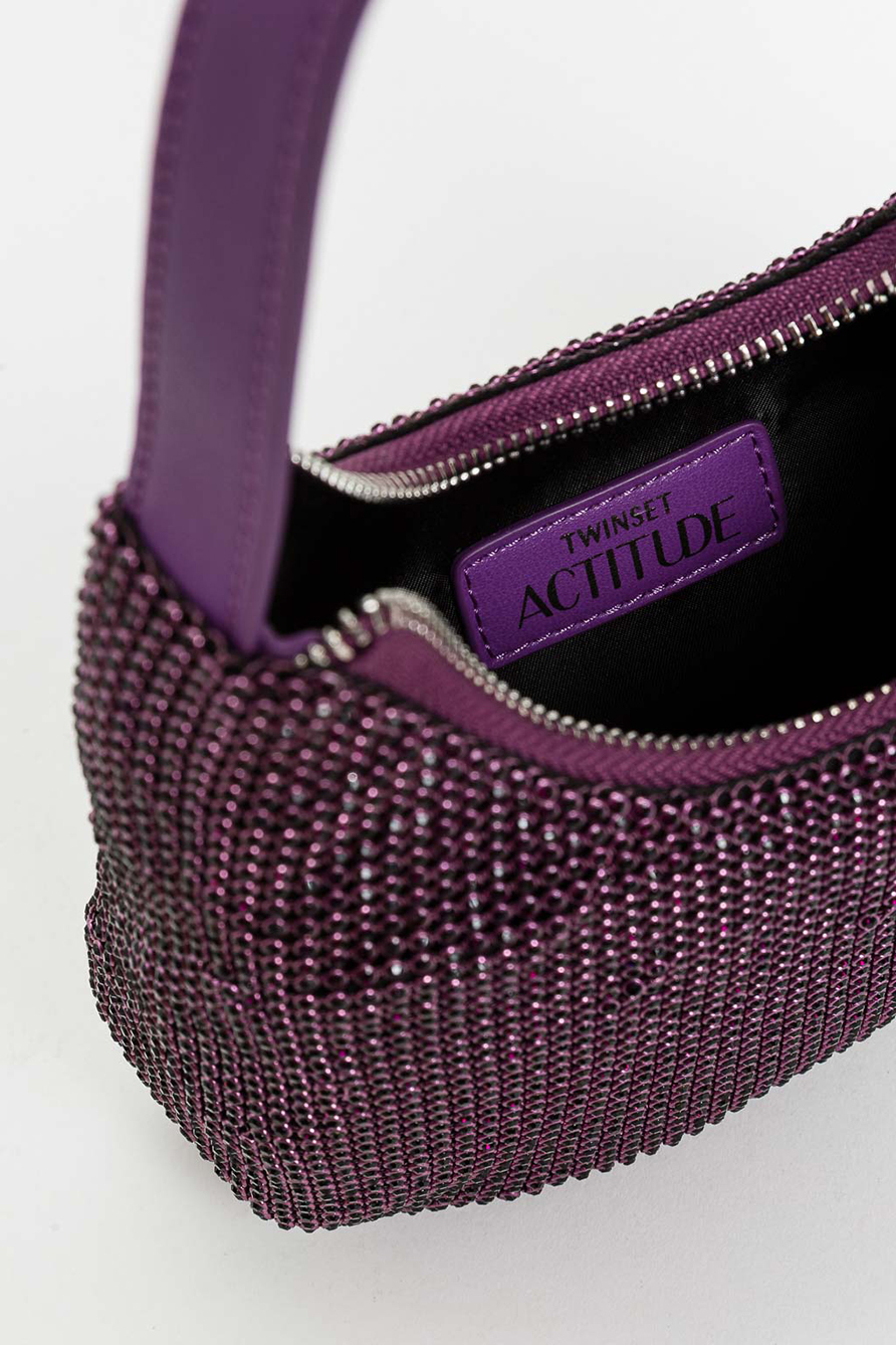 Twinset-Actitude-borsa-minicroissant-magliametallica-PE24-viola-strass-241AA7040-2